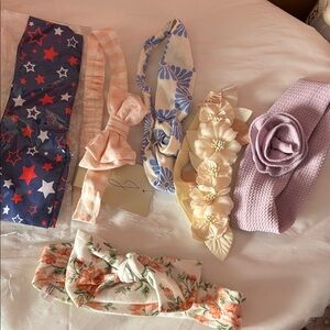 Floral and Star Patterned Kids Headband Set